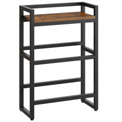 HOOBRO Getränkekistenregal 3-stöckiges für 2 Kisten, Getränkeregal, Kistenregal, Tragkraft 50 kg/Etage, Metallgestell, für Küche, Garage, Laden, Vintagebraun und Schwarz EBF102CJ01 47 x 32 x 116 cm Vintagebraun + Schwarz Angebot bei HelloDeals