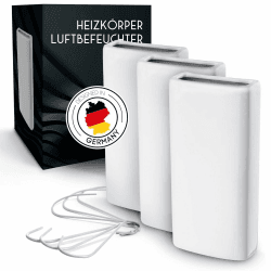 Universelle Keramik Heizkörper Luftbefeuchter [3 Stück] - mit flexiblem Aufhängehaken - Nachhaltiger Heizung [passend für alle Heizungen] Weiß Angebot bei HelloDeals