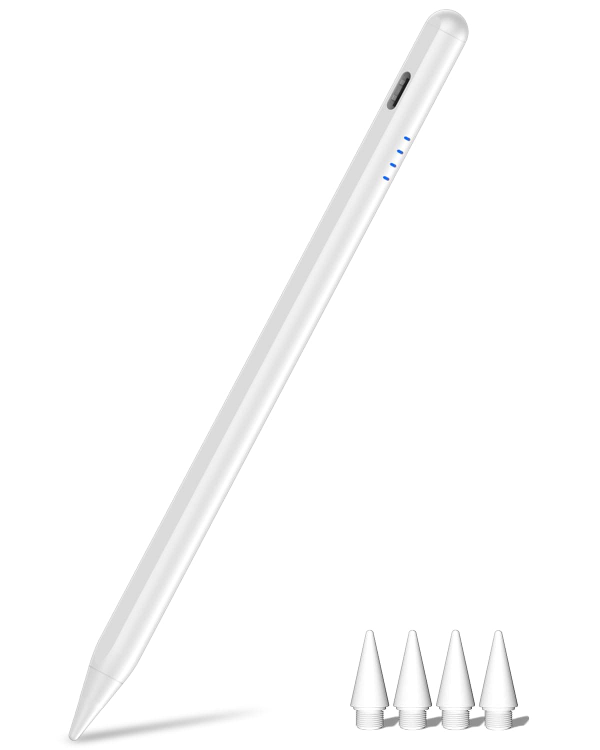 DOGAIN Stift für Apple iPad 2018-2025, 2X Schnellladung, Neigungssensitivität und Palm Rejection Stylus Pencil kompatibel mit iPad 11(A16)/10/9/8/7/6, i-Pad Pro M4/12.9"/11", Air M3/M2/5/4/3, Mini 6/5 Weiß Angebot bei HelloDeals