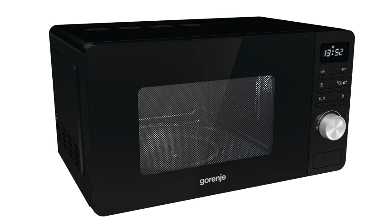 Gorenje MO 20 A3B Mikrowelle, SmartDisplay Funktion, 20 Liter - 800 Watt - Schwarz Schwarz Knöpfe und Drehknopf Angebot bei HelloDeals