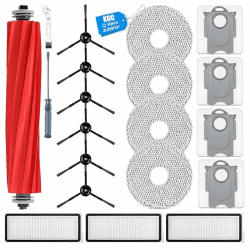 20 Stück Zubehörset für Roborock Q Revo/ P10 Staubsaugerroboter【Not for Q Revo S/Pro/Maxv】1 Hauptbürste,3 Hepa-Filter,6 Seitenbürsten,4 Wischtücher,4 Staubbeutel，1 Schraubendreher，1 Reinigungsbürste qrevo Zubehörset（20 pack） Angebot bei HelloDeals