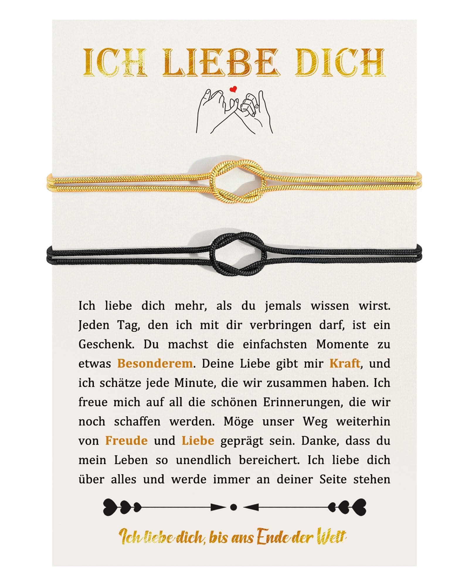 CheersLife Partner Geschenke für Beide,Valentinstagsgeschenk für Meine Frau Freundin,Jahrestag Geschenk für Ihn,Pärchen Geschenk für Mann Freund Weihnachten Geburtstag Jahrestag EA:Schwarz/Gold Angebot bei HelloDeals