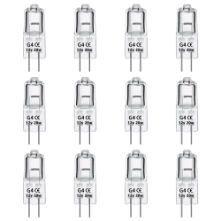 Caldarax 12 Stück G4 20W Halogenglühbirne 12V, Dimmbar 2700K Warmweiß, 280LM, 2 Pin Halogen Stiftsockellampe, G4 Halogenlampen 20 Watt, für Kronleuchter, Dunstabzugshauben, Schrankbeleuchtung G4 20w 12v Angebot bei HelloDeals