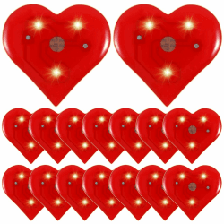 Amosfun 20 StüCk Rote Herzbrosche Beleuchtete Anstecknadeln - Glühendes Effekt Herz-Pins FüR Valentinstag, Partys, Hochzeiten Und Geschenkideen Angebot bei HelloDeals