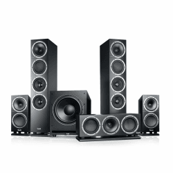 Teufel Theater 500 Surround Direkt 5.1 Heimkino-Set - Kinoatmosphäre Surround Sound System, Mächtiger Subwoofer, Allrounder für Musik und Filmton sowie eine präzise Ortung bei Games - schwarz Angebot bei HelloDeals