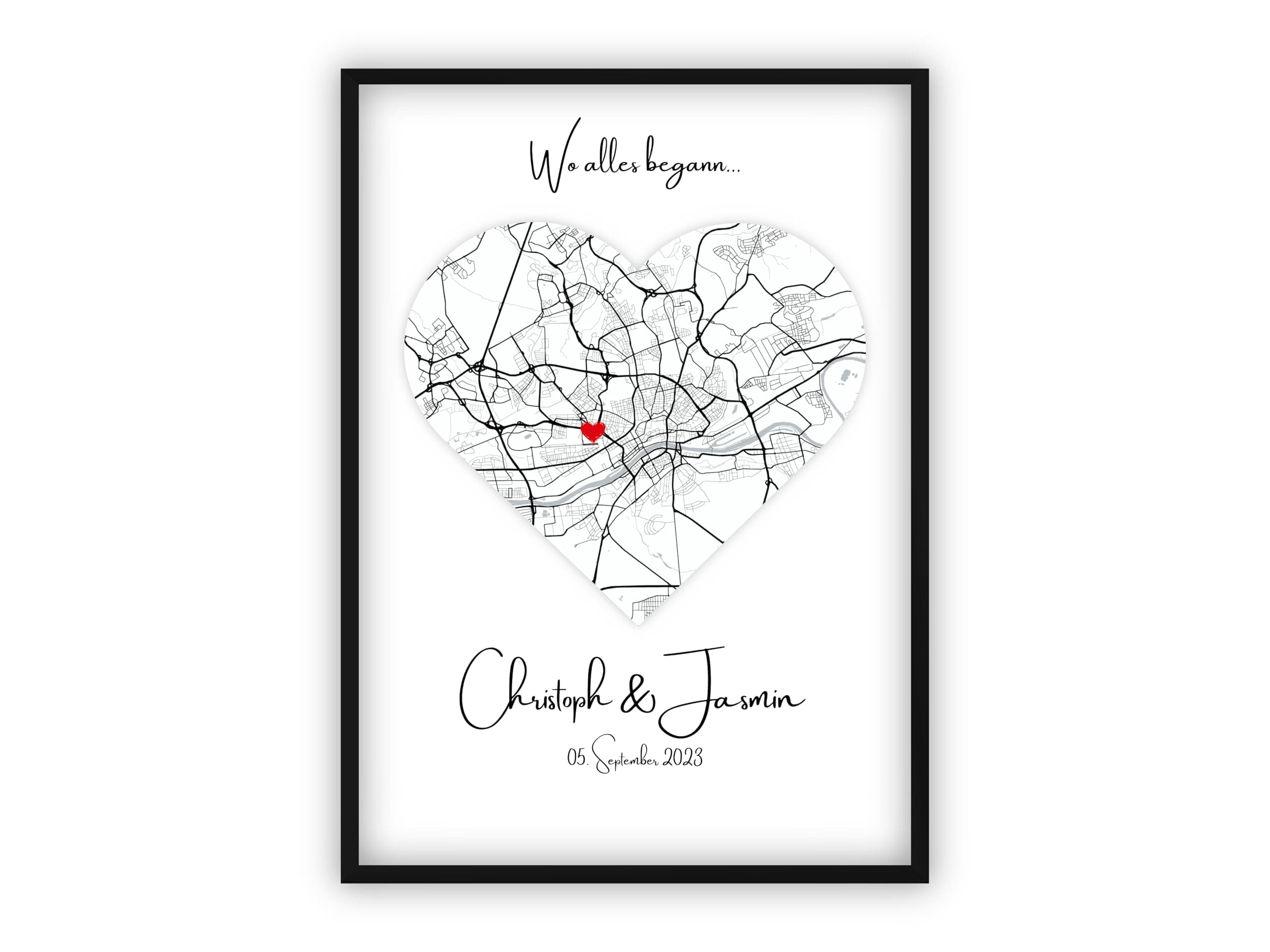 dockyardos® Personalisierbares Koordinaten Poster „Wo alles begann“ | Geschenk für Paare, Freundin oder Frau | Individuelles Wandbild zum Jahrestag, Valentinstag & Geburtstag Angebot bei HelloDeals