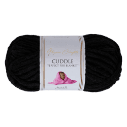 Utopia Crafts Cuddle Super Chunky Chenille Garn Schwarz, 100 g Knäuel, 60 m, Flauschiges, Dickes Strickgarn Häkelgarn, Maschinenwäsche, Stricken Häkeln für Anfänger, Wollalternative Black Angebot bei HelloDeals