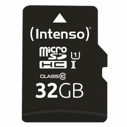 Intenso Premium microSDHC 32GB Class 10 UHS-I Speicherkarte inkl. SD-Adapter (bis zu 90 MB/s), schwarz 32GB UHS-I Premium SDHC Angebot bei HelloDeals