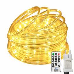 btfarm Lichterschlauch Aussen mit Fernbedienung, 10M 100 LED Schlauch Outdoor mit Timer Lichtschlauch Außen mit Stecker IP65 Wasserdicht, Lichterkette Außen Dimmbar für Garten Terrasse Zaun Hof Deko Stecker 1 Stück-10M Angebot bei HelloDeals