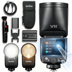 Godox V1 MID S Kamera Blitz für Sony, 55Ws Rundkopf Speedlite, 24mm Optik, 650+ Blitze,TTL/HSS 1/8000s, V1MID Reiseblitz für Sony Alpha A9 III a7III a7CII a7IV a7C a7RV a7 a6700 a6400 ZV-E10 II V1 Mid S für Sony Angebot bei HelloDeals