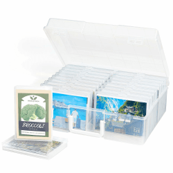 Lifewit Foto Aufbewahrungsbox mit 18 PCS innere Fotohalter, Fotobox 10,1 x 15,2 cm, durchsichtige Fotoboxen zur Aufbewahrung, Foto Organizer Box aus Kunststoff für Saatgut Karten Handwerk Aufkleber Transparente 1 Angebot bei HelloDeals