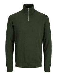JACK & JONES Male Strickjacke mit Viertelreißverschluss Einfarbig Strickjacke mit Viertelreißverschluss M Duffel Bag Angebot bei HelloDeals