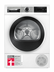 Bosch WQG235D00, Stiftung Warentest GUT (2,2)*, Serie 6, Wärmepumpentrockner 8 kg, Schneller getrocknete Wäsche, Auto Dry, Option Halbe Beladung, Sensitive Drying-System, Selbstreinigender Kondensator 8 kg Serie 6 EEK C Angebot bei HelloDeals