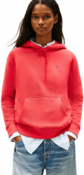 Tommy Jeans Damen Hoodie Flag Regular Fit L Red (Red Alert) Angebot bei HelloDeals