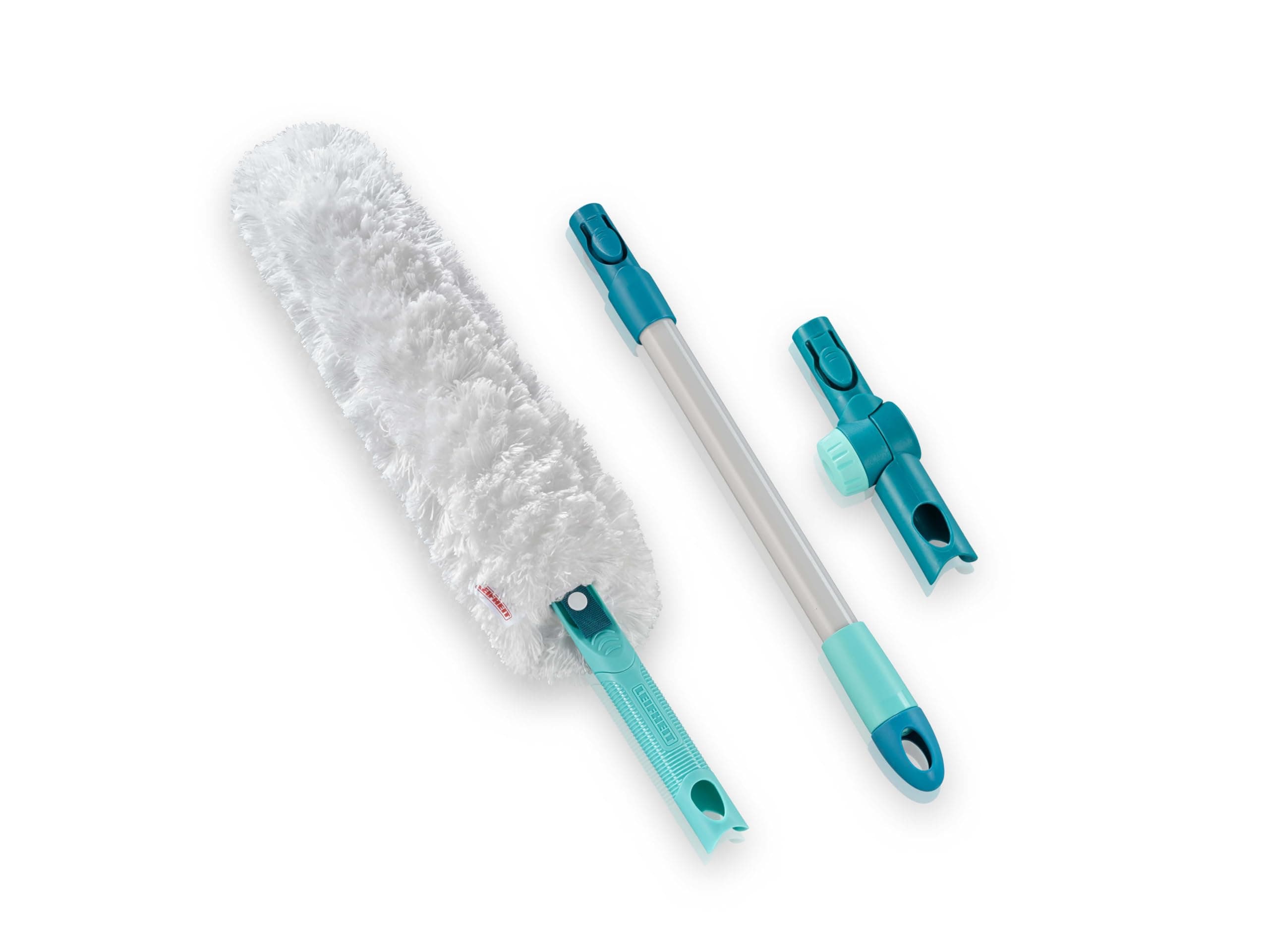 Leifheit SUPERDUSTER XL Pro Reach Set, Staubwedel verlängerbar durch 43 cm Langen Stiel, waschbar bis zu 50 Mal, Mikrofaser, Staubwischer Teleskop, waschen statt wegwerfen waschbar Supderduster XL mit Stiel Angebot bei HelloDeals
