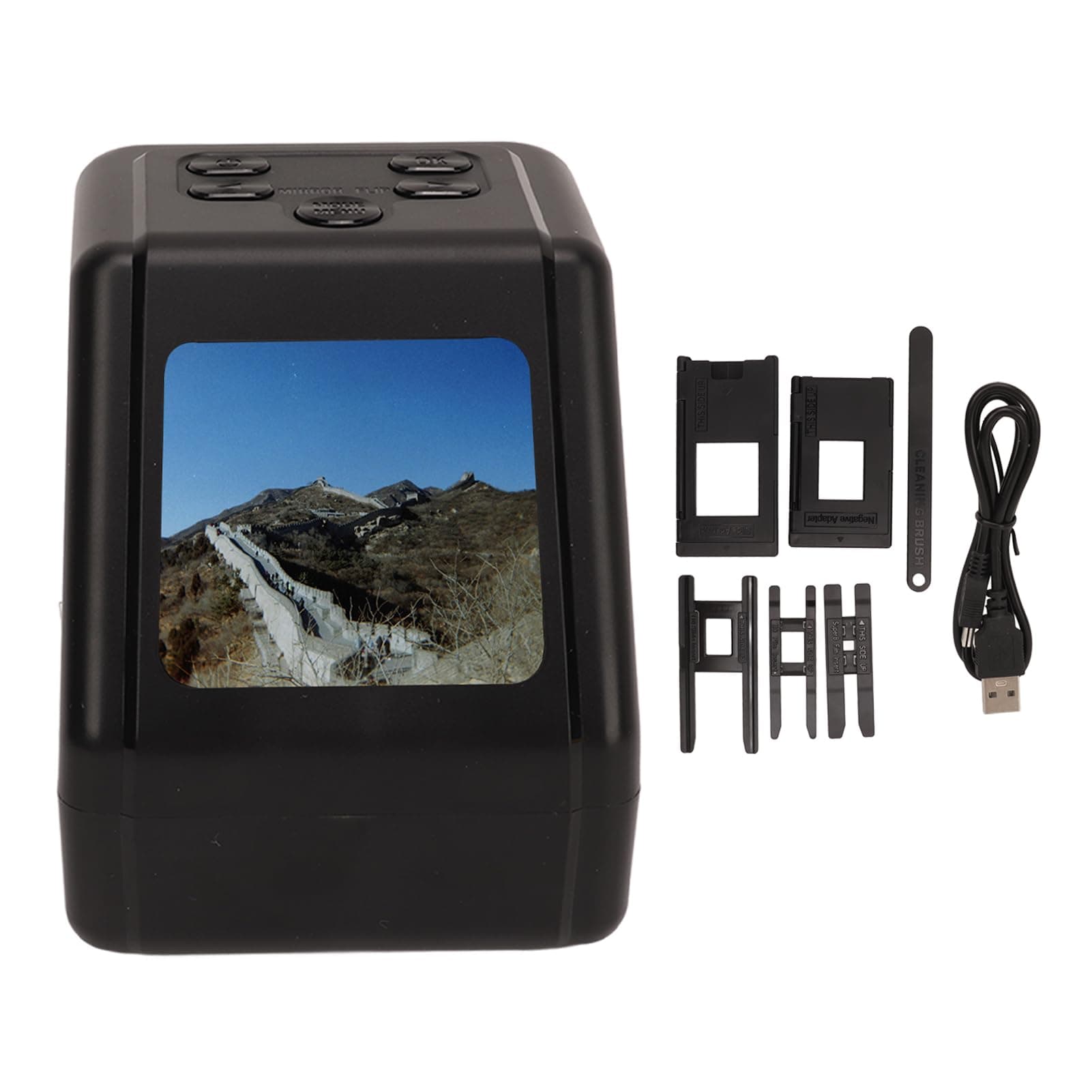 Diascanner zum Digitalisieren, Digital Fotoscanner Negativ und Diascanner mit 2 Zoll LCD-Bildschirm, Multiscanner für Fotos Dias und Negative 135 126KPK 110 8 mm Film Angebot bei HelloDeals