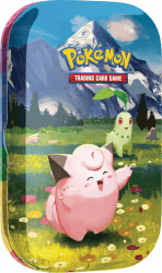 Pokémon-Sammelkartenspiel: Mini-Tin-Box Mega-Entwicklung – Erhabene Helden: Piepi und Endivie (1 Stickerbogen, 1 Pokémon-Bildkarte und 2 Boosterpacks) Angebot bei HelloDeals