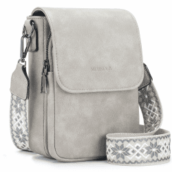 MUIIKOLA Handytasche zum Umhängen，RFID-Blockierung große Kapazität Handy Umhängetasche Damen Veganes Leder，Handytasche mit Geldbörse zum Umhängen，umhängetasche damen Breiter Gurt Z-beigegrey Angebot bei HelloDeals