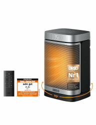 Dreo Heizlüfter Energiesparend Klein, 1500W Heizung Elektrisch mit Thermostat, 70° Oszillierend Elektroheizung, PTC Keramik Heizlüfter Leise, ECO-Modus, 12-Std-Timer, Überhitzungs- & Kippschutz Standard Silber Angebot bei HelloDeals