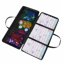 Dokon Aufbewahrungstasche für Geschenkpapier Wasserdicht Robustes Oxford-Gewebe Geschenkpapier Aufbewahrung mit Griffe und Reißverschluss, Organizer für Geschenkpapierrollen (82x13x34cm)- Schwarz Angebot bei HelloDeals