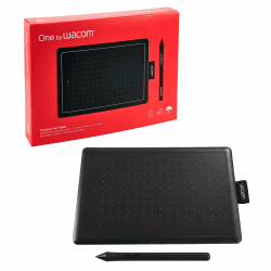One by Wacom Stifttablett mit drucksensitivem Stift, geeignet für Windows, Mac und Chromebook, Schwarz, Small Small Stifttablett Angebot bei HelloDeals