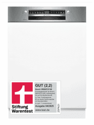 Bosch SMI6ZCS16E, Stiftung Warentest GUT (2,2)*, Serie 6, teilintegrierter Geschirrspüler 60 cm, mit Besteckschublade, Intelligent Programm, Max Flex Körbe, Vario Schublade, Rackmatik, Home Connect Serie 6 EEK B Besteckschublade Angebot bei HelloDeals