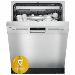 Midea SU 7.35X14BS Geschirrspüler 60cm Unterbau, 14 Maßgedecke Spülmaschine Teilintegrierbar mit WiFi, Extra Trocknung, 8 Programme, 42dB, 1-24h Startzeitverzögerung, Inox Unterbau,60cm,B Angebot bei HelloDeals