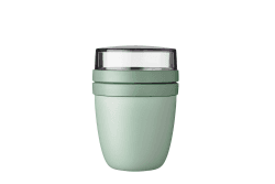 Mepal Müslibecher to go, praktischer Joghurtbecher to go - Unterteilung für Joghurt & Müsli - Geeignet für Gefrierschrank, Mikrowelle & Spülmaschine - 500 ml + 200 ml - Nordic Sage 500 ml Nordic Sage Angebot bei HelloDeals
