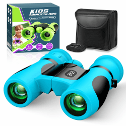 Fernglas Kinder 8X21 mit Vogelbeobachtungs-Buch, Mini Fernglas Kinder Spielzeug ab 3-12 Jahre, Outdoor Spielzeug Fernrohr Ostergeschenke für Kleine Junge - Konzert, Fußballspiel‌, Wandern Blau Angebot bei HelloDeals