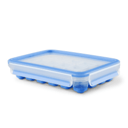 EMSA Clip & Close Frischhaltedose, Eiswürfelform, 22,6 x 16,5 x 4,9 cm, flexibler Boden, Aufbewahrungsbox, 100 Prozent dicht, spülmaschinen-, gefrier-, mikrowellenfest, Blau, Made in Germany, 514549 Angebot bei HelloDeals