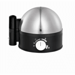 WMF Stelio Eierkocher aus Edelstahl, 1–7 Eier, neu entwickelte Technologie für gut gekochte Eier weich–mittel–hart, einfache Härtegradeinstellung, 380 W Leistung, inkl. Messbecher mit Eipick Stelio - 7-Eier-Eierkocher Angebot bei HelloDeals