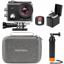 AKASO Action Cam 4K30FPS 20MP mit Schwimmender Handgriff und Tasche WiFi 40M Unterwasserkamera Wasserdicht Ultra HD Touchscreen Einstellbar Weitwinkel EIS Actioncam mit 2.4G Fernbedienung EK7000 Pro mit Schwimmender Handgriff und Tasche Angebot bei HelloDeals