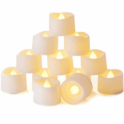 Homemory 12 led teelichter mit Timer, elektrische flackernde batteriebetriebene Kerzen, 6 Stunden an und 18 Stunden aus, 3.2x3.6 cm, Plastik 1.5 inches 12 Timer Teelicheter Angebot bei HelloDeals