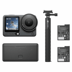 DJI Osmo Action 6 Erweiterte Combo, Action-Cam mit 1/1,1″-Quadratsensor, Variable Blende von f/2,0-f/4,0, längere Akkulaufzeit mit 2 Akkus, Action-Cam 8K für ausgedehnte Outdoor-Aufnahmen Angebot bei HelloDeals