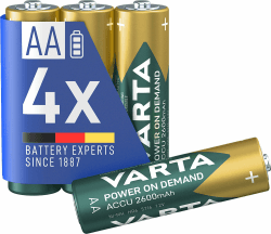 VARTA 731 505 Rechargeable Ready2Use Accu Ready2Use vorgeladen AA Mignon Ni-Mh Akku (4er Pack, 2600 mAh), wiederaufladbar ohne Memory-Effekt - sofort einsatzbereit Angebot bei HelloDeals