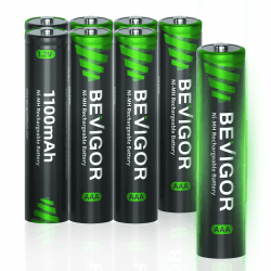 BEVIGOR AAA 1100mAh 1.2V Akkubatterien, Akku hohe Kapazität AAA NiMH wiederaufladbare Batterien, 8 Stück, vorgeladen 8 Stück AAA Angebot bei HelloDeals
