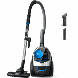 PHILIPS PowerPro Compact Staubsauger – Leicht, Beutellos, 750 W Saugleistung, TriActive Düse Für Hartböden und Teppich, Allergy H13 HEPA-Filter, PowerCyclone 5 Technologie (FC9332/09) 1,5L Silberfarben Angebot bei HelloDeals