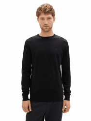 Tom Tailor Herren 1012819 Basic Strickpullover mit Crewneck (1er Pack) XL 29999 - Black Angebot bei HelloDeals