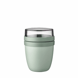 Mepal Müslibecher to go, Klein, praktischer Joghurtbecher to go - Unterteilung für Joghurt & Müsli - Geeignet für Gefrierschrank, Mikrowelle & Spülmaschine - 300 ml + 120 ml - Nordic Sage Nordic Sage 300 ml Angebot bei HelloDeals