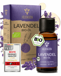 Heldengrün® BIO Lavendelöl [100% NATURREIN] Lavandula angustifolia - Echtes Lavendelöl: floral, frisch & voller Seele - Aromatherapie Lavendel - Ätherisches Öl Lavendel 30 ml (1er Pack) Angebot bei HelloDeals
