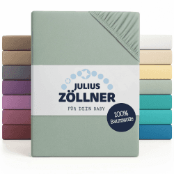 Julius Zöllner Jersey Spannbettlaken für Baby- & Kinderbett, 100% Jersey-Baumwolle, OEKO-TEX Standard 100 zertifiziert, Größe: 60x120cm / 70x140cm, 1er Pack, salbei Einerpack 60x120 cm / 70x140 cm Salbei Angebot bei HelloDeals