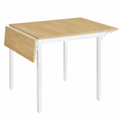 VASAGLE Esstisch, klappbarer Küchentisch für 2-4 Personen, für kleine Räume, natureichenfarben-wolkenweiß KDT077Y01 Natureichenfarben+wolkenweiß Ohne Stühle Angebot bei HelloDeals