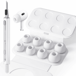 Seltureone 4 Paar Silikontips für Airpods Pro/Airpods Pro 2 Aufsätze Ohreinsätze Tips mit Reinigungsset & Tragbarem Aufbewahrungskasten, Anti Rutsch Soft Silikon Ersatz-ohreinsätze (XS/S/M/L) Extra Small, Small, Medium, Large Angebot bei HelloDeals