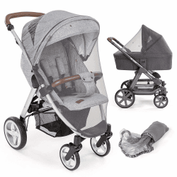 Universal Insektenschutz - Mückennetz für Kinderwagen & Buggy/Premium QUALITÄT: idealer Schutz vor Wespen & Stechmücken Dank feinem Netzgewebe, reißfest & waschbar, mit Tasche - Grau Angebot bei HelloDeals