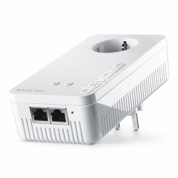 devolo Magic 2 WiFi next Erweiterungsadapter, WLAN Powerline Adapter, bis zu 2.400 Mbit/s, Mesh WLAN, 2x Gigabit LAN Anschluss, dLAN 2.0, weiß Angebot bei HelloDeals