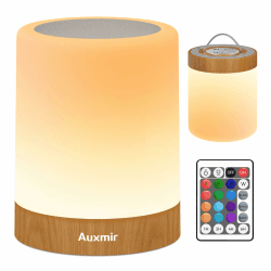 Auxmir Nachttischlampe Nachtlicht Kinder 3000mAh, Stilllicht Touch Dimmbar 5 Modi 13 Farben 5 Helligkeiten, Tischlampe Kabellos mit Timing Funktion, LED Lampe für Deko Schlafzimmer, Outdoor, Camping 3000mah-braun Angebot bei HelloDeals