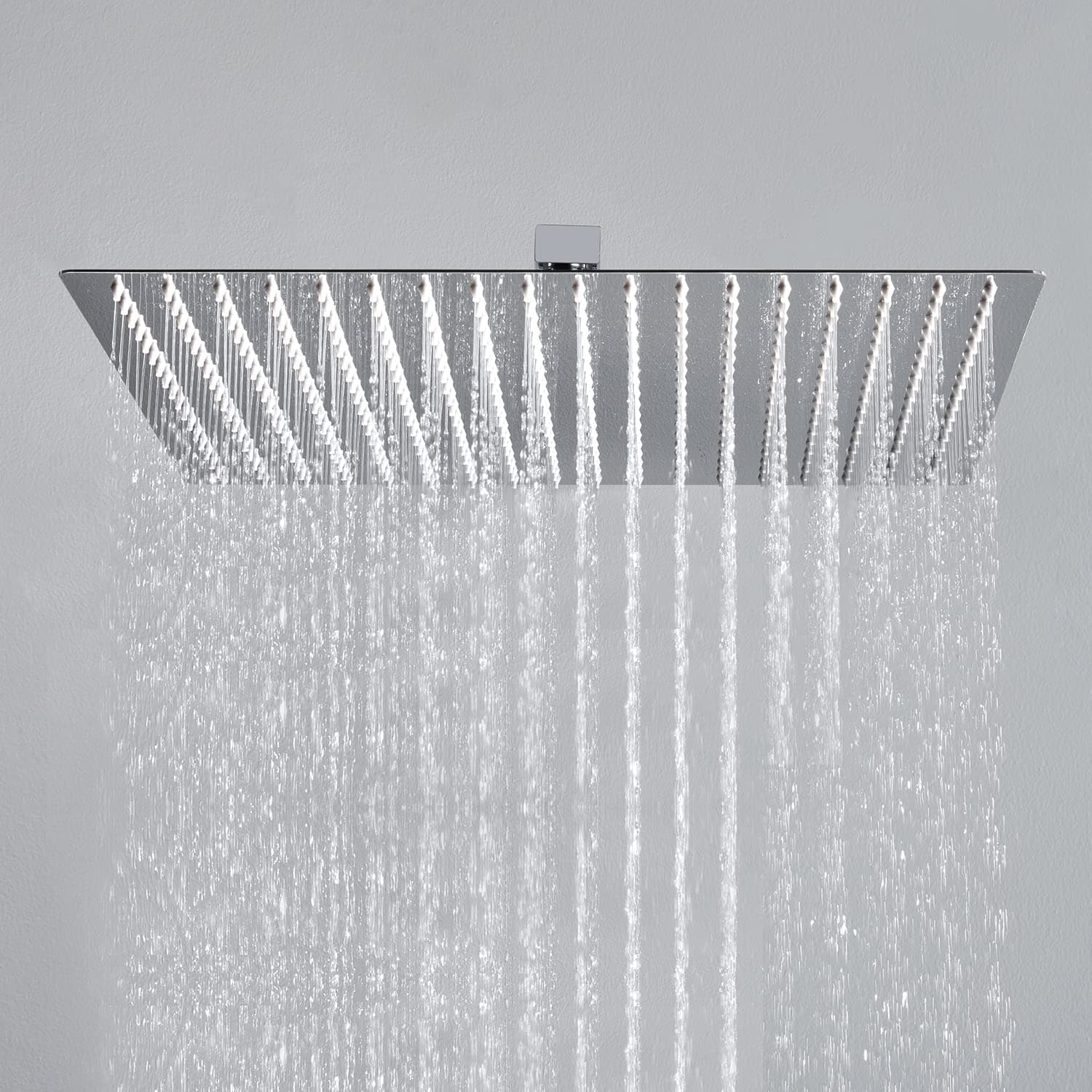 JOHO 304Edelstahl Duschkopf Regendusche 40cm Kopfbrause mit Anti-Kalk-Düsen, groß 16 Zoll Wasserfall Einbauduschkopf Eckig 40x40cm Chrom 40x40cm Square Angebot bei HelloDeals