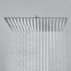 JOHO 304Edelstahl Duschkopf Regendusche 40cm Kopfbrause mit Anti-Kalk-Düsen, groß 16 Zoll Wasserfall Einbauduschkopf Eckig 40x40cm Chrom 40x40cm Square Angebot bei HelloDeals