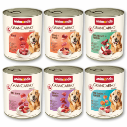 animonda GranCarno Adult Herzhafte Variation (6 x 800 g), Hunde Nassfutter für ausgewachsene Tiere, Nassfutter für Hunde mit 100% frischen, fleischlichen Zutaten, Hundefutter ohne Getreide Mix Herzhafte Variation II 800 g (6er Pack) Angebot bei HelloDeals