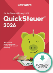 QuickSteuer 2026 (für Steuerjahr 2025)| Private und gewerbliche Steuererklärung | PC Aktivierungscode per Email Download Standard 2026 Quicksteuer 2026 Angebot bei HelloDeals